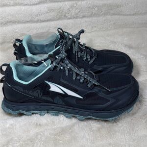❌SOLD Altra Lone Peak 4.5 Womens Trail Running Shoes Black Blue Rare Size 12